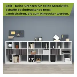 Coemo Standregal Raumteiler 100 x 30 x 106 cm Weiß