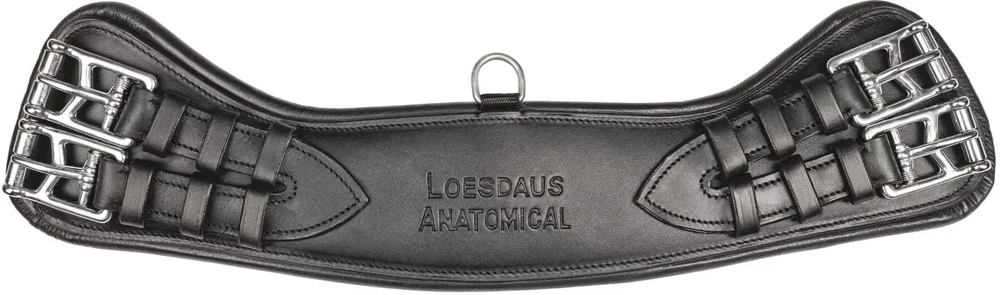 Loesdau Leder-Kurzgurt Anatomical II schwarz