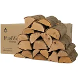 Premium Roteichen-Brennholz – Ofengetrocknet, 25 cm Scheite, unter 15% Feuchte – Ideal für Ofen, Kamin, Grill, Barbecue & Lagerfeuer – Kaminholz, Feuerholz, Grillholz (60 Liter)