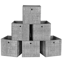 Songmics Aufbewahrungsbox 30 x 30 x 30 cm 6-tlg. grau
