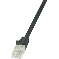 Logilink CP1073U RJ45 Netzwerkkabel, Patchkabel CAT 5e U/UTP Schwarz mit Rastnasenschutz