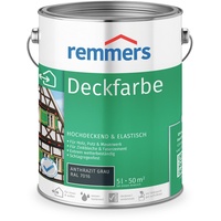 Remmers Deckfarbe anthrazitgrau (RAL 7016), 5 Liter, Deckfarbe für innen und außen, Wetterschutzfarbe viele Untergründe, hochdeckend, wetterfest