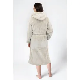 MY HOME Unisex-Bademantel MY HOME "Lillou, ideal für Sauna & Spa, Hotelbademantel, Morgenmantel" Gr. XXXL, beige (sand), L:125cm, Microfaser, Hausmäntel, kuschelig weicher Fleece, plüsch, für Damen und Herren, XS-3XL, Topseller