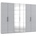 Level 300 x 236 x 58 cm weiß/Light grey mit Spiegeltüren