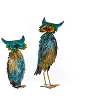 BIRENDY Riesiges schönes Metall Figurenpaar Eulen oder Enten Set