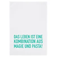 17;30 HOME Geschirrtuch weiß, Pasta mit Magie in türkis