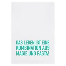 17;30 HOME Geschirrtuch weiß, Pasta mit Magie in türkis