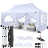 COBIZI Faltpavillon 3x6, Wasserdicht Stabil mit 6 Seitenteilen,Upgrade-Hochdach und Tragetasche, Gartenpavillon Partyzelt pavillon für Garten, Party, Festival, Hochzeit, UV50+