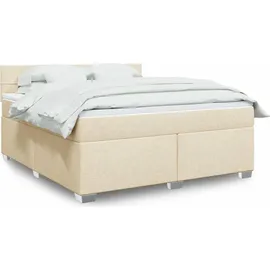 vidaXL Boxspringbett 180 x 200 cm Creme