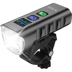 Fahrradlicht LED 1600 Lumen - Fahrradlampe USB Aufladbar - Powerbank schwarz No Size