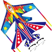 luxuskollektion 2er Pack Regenbogen Fighter Flugzeugdrachen - Für Kinder und