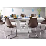 Esstisch INOSIGN "ausziehbar Andy, TOPSELLER", weiß, B:180cm H:76cm T:90cm, Tische, mit Auszugsfunktion, 2 Breiten (140-180 cm oder 180-220 cm)