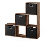 Vicco Treppenregal, (105 x 108 cm mit 4 Faltboxen