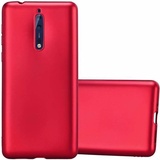 Cadorabo Schutzhülle für Nokia 8 2017 Hülle in Rot Handyhülle TPU Silikon Etui Cover Case