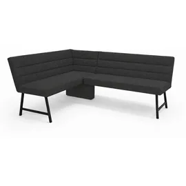 OTTO home Eckbank OTTO HOME "Oregon Küchenbank, Polsterbank, Esszimmerbank, 177x140 cm", dunkelgrau, B:177cm H:90cm T:140cm, Massivholz, Metall, Polyester, Sitzbänke, Eckbank, Moderne Bank und Farben, Sitzplatzanzahl: 4/5, Frei in Raum stellbar