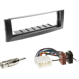 EHO JVC KD-X182DB 1-DIN Media Autoradio AUX-In USB DAB+ mit Einbauset für Mitsubishi Colt + Colt CZC Cabriolet