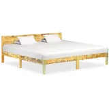 vidaXL Massivholzbett 200 x 200 cm Braun