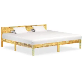 vidaXL Massivholzbett 200 x 200 cm Braun
