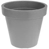 Spetebo Pflanzkübel Kunststoff Pflanzkübel rund S Ø 29 cm hellgrau (Stück, 1 St., Blumentopf), klassischer runder Pflanzkübel für den Garten grau Ø 29 cm x 29 cm x 26 cm