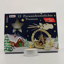 Ebersbacher Wachswaren Pyramiden-Teelichte Premium 12 St. weiß