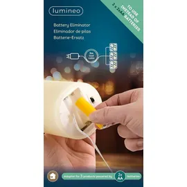 Lumineo Batterie-Ersatz pvc BO indoor L.300cm schwarz/weiß