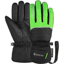 Reusch Kinder Teddy Gore-tex Wind-und Wasserdicht Warme Skihandschuhe Sporthandschuhe Schneehandschuhe Zum Schlittenfahren Winter-Handschuhe, 5, Schwarz/Neon Grün