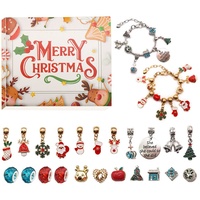 24 Tage weihnachten Adventskalender DIY Armband 2022 Weihnachten countdown Weihnachtskalender,B