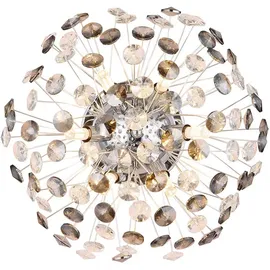 GLOBO Wandleuchte Wandlampe Wohnzimmerleuchte LED 6-Flammig Kristalle Rauch klar G9