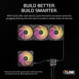 Corsair iCUE LINK RX140 MAX RGB 140mm PWM Dicker Lüfter - Gehäuselüfter