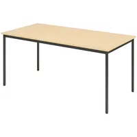 Bümö Kantinentisch, Ahorn, Schwarz, Nachbildung, Rechteckig, 160x72x80 cm, FSC