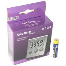 Technoline Edelstahl Digital Küchentimer, Timer mit Alarm, up und down Funktion, Ständer, Magnet