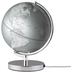 Globus mit Licht Terra Silver Light