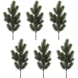 Creativ green Winterliche Kunstpflanze CREATIV GREEN "Weihnachtsdeko", grün, H:50cm, Kunststoff, Kunstpflanzen, Zweig, 6 Stück im Set