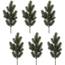 Creativ green Winterliche Kunstpflanze CREATIV GREEN "Weihnachtsdeko", grün, H:50cm, Kunststoff, Kunstpflanzen, Zweig, 6 Stück im Set