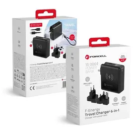 Wisam® FORCELL 6in1 Powerbank 15000mAh 45W USB-C/A Ladegerät - Gr.: onesize