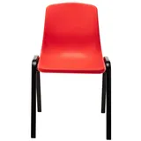 CLP 4er Set Stapelstuhl Nowra Kunststoff rot