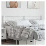 vidaXL Kopfteil Metall Weiß 160 cm