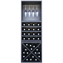 Schrank für 32 Flaschen und 12 Gläser Merlot 631642