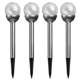 Bonetti Solarleuchte Edelstahl Ø 7 cm 4er Set bunt