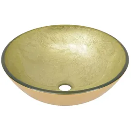 vidaXL Waschbecken Einhandmischer Gold