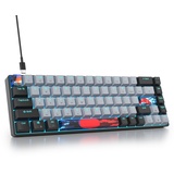 SOLIDEE mechanische Gaming Tastatur 65 Prozent,68 Tasten kompakte mechanische Tastatur RGB Hintergrundbeleuchtung,65 Prozent Tastatur mechanisch QWERTY,Roter Schalter für Win/Mac PC Laptop(68 Dolch)