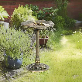 Outsunny Vogeltränke Lotusblatt 0 x 0 cm Bronze