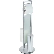 Wenko WC-Garnitur Sulmona silber Metall, 1 St.