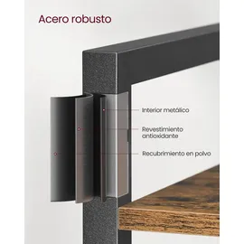VASAGLE Bücherregal 80 x 30 x 186 cm Braun-Schwarz