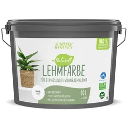 SCHÖNER WOHNEN FARBE Dispersionsfarbe »Naturell Lehmfarbe«, weiß, 10,0L - weiss