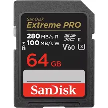 SanDisk Extreme Pro SDXC 64GB UHS-II Class 10 Speicherkarte 64 GB