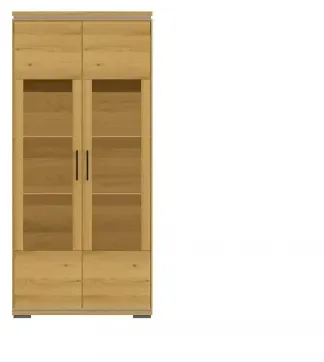 Niehoff Modea Vitrine Wildeiche, teilmassiv 94x43x203cm