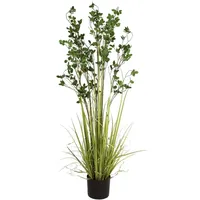 Europalms Immergrünstrauch mit Gras, Kunstpflanze, 152 cm