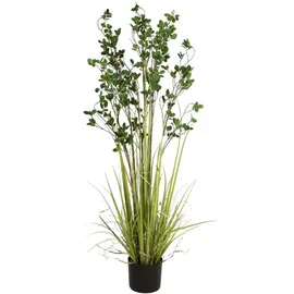 Europalms Immergrünstrauch mit Gras, Kunstpflanze, 152 cm