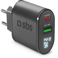 SBS 20W-Ladegerät Power Delivery, Adaptive Fast Charge), USB Ladegerät für Mobilgeräte Universal Schwarz
